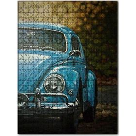 Cakapuzzle Mavi Volkswagen Tosbağa Flu Arkaplan Ahşap 255 Parça Puzzle