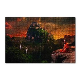 Cakapuzzle Meditasyon Yapan Budist Şato 120 Parça Ahşap Puzzle