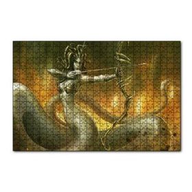 Cakapuzzle Medusa ve Oku 120 Parça Ahşap Puzzle