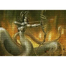 Cakapuzzle Medusa ve Oku 120 Parça Ahşap Puzzle