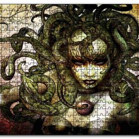Cakapuzzle Medusa Yılan Saçlı Kadın Mdf 500 Parça Puzzle