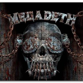 Cakapuzzle Megadeth Deri Maskeli Kurukafa Mdf 120 Parça Puzzle
