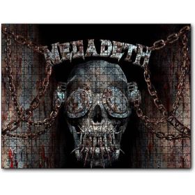 Cakapuzzle Megadeth Deri Maskeli Kurukafa Mdf 120 Parça Puzzle