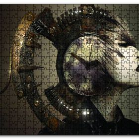Cakapuzzle Mekanik Kadın Saat Çarklar Ahşap 500 Parça Puzzle