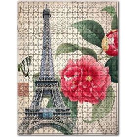 Cakapuzzle Mektup Eyfel Kulesi Gül Görseli 1000 Parça Puzzle