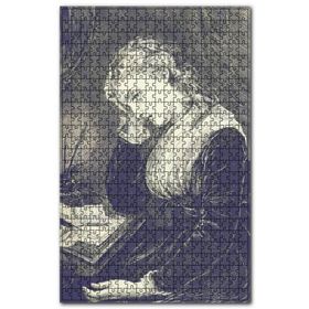 Cakapuzzle Mektup Okuyan Kederli Kadın Ahşap 1000 Parça Puzzle