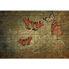 Cakapuzzle Mektup Satırları ve Kelebekler 120 Parça Ahşap Puzzle