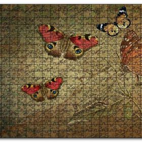 Cakapuzzle Mektup Satırları ve Kelebekler Mdf 500 Parça Puzzle