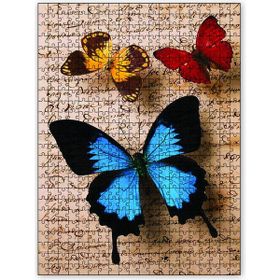 Cakapuzzle Mektup Zeminde Kelebek 1000 Parça Puzzle