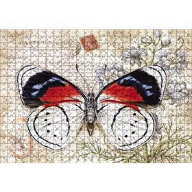 Cakapuzzle Mektup Zeminde Kelebek 120 Parça Ahşap Puzzle
