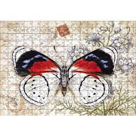 Cakapuzzle Mektup Zeminde Kelebek 120 Parça Ahşap Puzzle