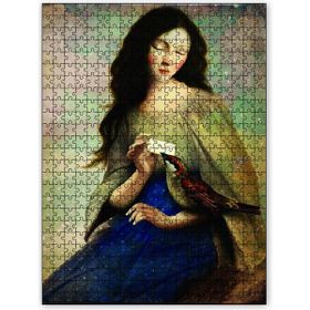 Cakapuzzle Mektupçu Kuş Kadın Ahşap 500 Parça Puzzle