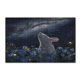 Cakapuzzle Menekşeler Fare ve Samanyolu 120 Parça Ahşap Puzzle