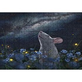 Cakapuzzle Menekşeler, Fare ve Samanyolu 255 Parça Puzzle