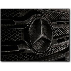 Cakapuzzle Mercedes Benz Logo Karanlık Mod Mdf 1000 Parça Puzzle