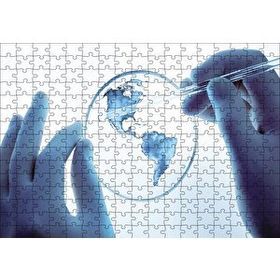 Cakapuzzle Mercekteki Harita Ahşap 255 Parça Puzzle