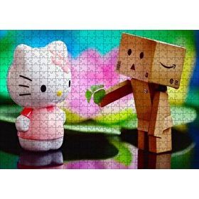 Cakapuzzle Merhaba Kedicik Yonca Görseli 120 Parça Ahşap Puzzle