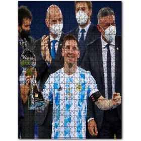 Cakapuzzle Messi Kupa Amerika 2021 Şampiyonluk Heyecanı Ahşap 255 Parça Puzzle