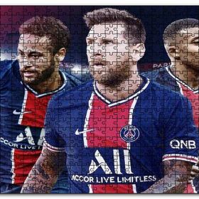 Cakapuzzle Messi Neymar Mbappe Artık Biarada Mdf 255 Parça Puzzle
