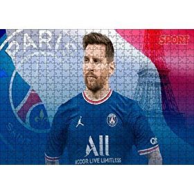 Cakapuzzle Messi PSG Görseli 120 Parça Ahşap Puzzle