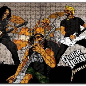 Cakapuzzle Metallica Guitar Hero Kurukafalar Mdf 1000 Parça Puzzle