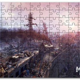Cakapuzzle Metro Exodus Buharlı Tren ve Harabe Şehir Mdf 255 Parça Puzzle