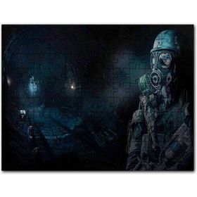 Cakapuzzle Metro Exodus Gaz Maskeli Adam Karanlık Arkaplan Mdf 255 Parça Puzzle