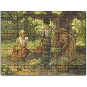 Cakapuzzle Meyve Toplayan Çiftçi Kızlar Mdf 255 Parça Puzzle