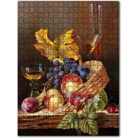 Cakapuzzle Meyveler Kadehler Yapraklar ve Sepet 120 Parça Puzzle