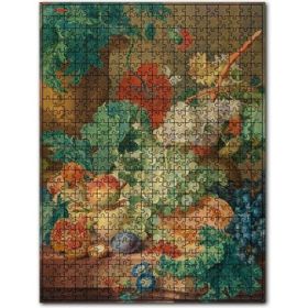 Cakapuzzle Meyveler ve Kasımpatı Çiçekleri Yağlıboya 255 Parça Puzzle