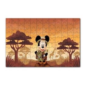 Cakapuzzle Mickey Mouse Çizgi Film Safari Gün Batımı 120 Parça Ahşap Puzzle