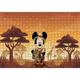 Cakapuzzle Mickey Mouse Çizgi Film Safari Gün Batımı 120 Parça Ahşap Puzzle