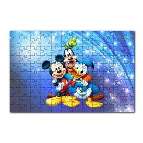 Cakapuzzle Mickey Mouse Donald Duck Ve Pluto 120 Parça Ahşap Puzzle