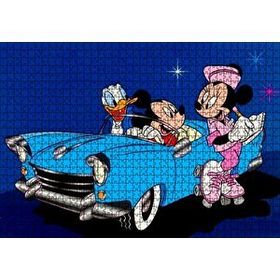 Cakapuzzle Mickey Mouse Minnie Mouse Donald Duck Otomobil Mdf 1000 Parça Puzzle