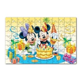 Cakapuzzle Mickey Mouse Ve Arkadaşları Doğum Günü 120 Parça Ahşap Puzzle