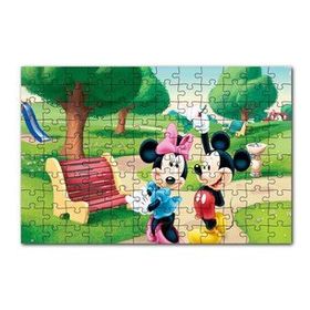 Cakapuzzle Mickey Mouse Ve Minnie Mouse Parkta 120 Parça Ahşap Puzzle