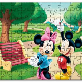 Cakapuzzle Mickey Mouse ve Minnie Mouse Parkta Mdf 500 Parça Puzzle