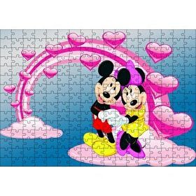 Cakapuzzle Mickey Ve Minnie Mouse Fotoğraf Aşk 120 Parça Ahşap Puzzle