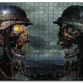 Cakapuzzle Miferli İskelet Askerler Ahşap 500 Parça Puzzle