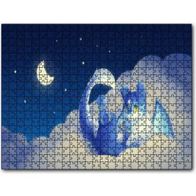 Cakapuzzle Mika Sevimli Ejderha Bulutlarda Mdf 120 Parça Puzzle