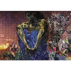 Cakapuzzle Mikhail Vrubel İblis Oturmuş 120 Parça Ahşap Puzzle