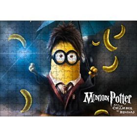 Cakapuzzle Minnion Potter Şemsiye Ve Muzlar Görsel 120 Parça Ahşap Puzzle