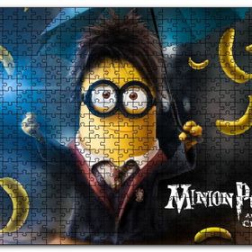 Cakapuzzle Minnion Potter Şemsiye ve Muzlar Görsel Mdf 120 Parça Puzzle