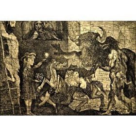 Cakapuzzle Minotauromachy 1935 by Pablo Picasso 120 Parça Ahşap Puzzle