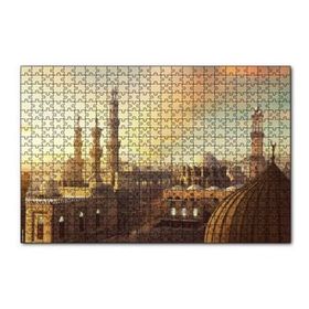 Cakapuzzle Mısır Ramazan Camii ve Şehir Manzarası 120 Parça Ahşap Puzzle