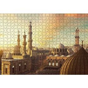 Cakapuzzle Mısır Ramazan Camii ve Şehir Manzarası 120 Parça Ahşap Puzzle