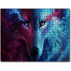 Cakapuzzle Mistik Kurt Gözleri Mavi ve Kırmızı Mdf 120 Parça Puzzle