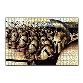Cakapuzzle Mızraklı ve Kalkanlı Askerler 120 Parça Ahşap Puzzle