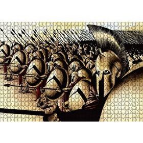 Cakapuzzle Mızraklı ve Kalkanlı Askerler Mdf 1000 Parça Puzzle