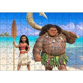 Cakapuzzle Moana Animasyon Filmi Deniz 120 Parça Ahşap Puzzle